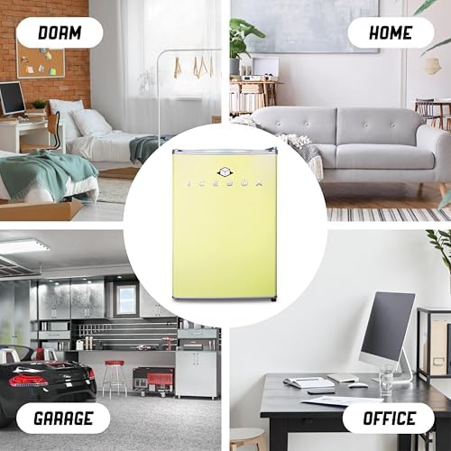 ICEBOX 2.5 Cu. Ft. Compact Refrigerator, ENERGY STAR Certified Small Refrigerator, Single Door Mini Fridge with Chiller Compartment, R600a Refrigerant, IBCR25SUN, Sun Yellow - Image 5