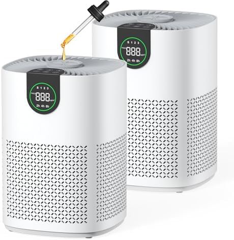VEWIOR 2 Pack Air Purifiers with Washable Filter for Home Up to 1200ft² by VEWIOR