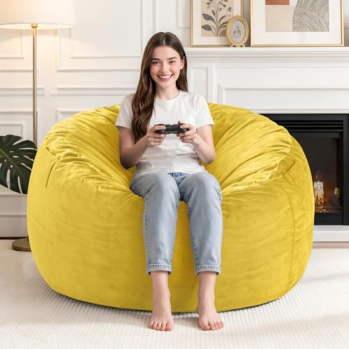 3FT Bean Bag Chairs for Adults,Beanbag Chair with Washable Cover - Image 4