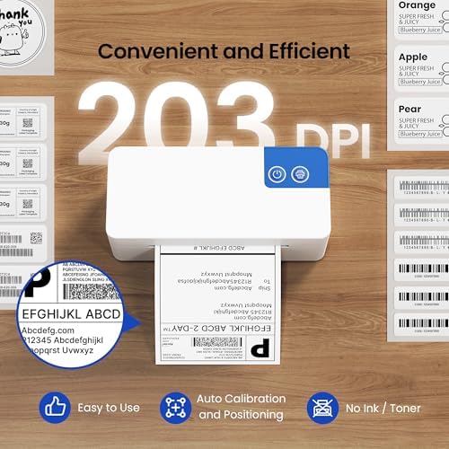 Bluetooth Thermal Shipping Label Printer, 4x6 Thermal Label Printer - Image 4