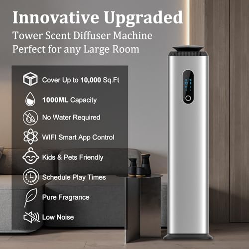 1000mL Scent Air Machine for Home, 10000 sq. ft Waterless Diffuser - Image 2