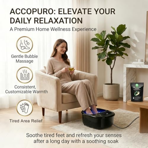 Foot Soaking Tub with Ozone & UV, Foot Spa Bath Massager with Heat - Image 2