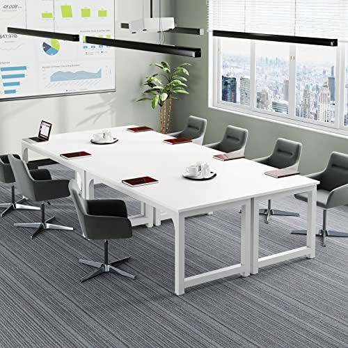Tribesigns 63”Executive Desk, Large Office Computer Desk with Thicken Frame, Modern Simple Workstation Business Furniture for Home Office, White - Image 5