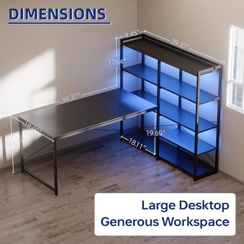Pamray 49 Inch L Shaped Gaming Computer Desk with Shelves and Storage - Image 5