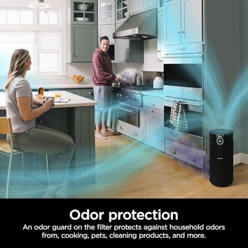 Shark Air Purifier MAX with NanoSeal HEPA, Clean Sense IQ, Odor Lock, Filters up to 1200 Sq. Ft. and 99.98% of Airborne Particles, 0.1–0.2 Microns, Grey, HP202 (Renewed) - Image 7