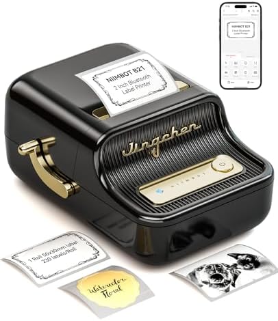 NIIMBOT B21 Label Maker, 2 Inch Bluetooth Thermal Label Printer, Black by NIIMBOT%C2%AE