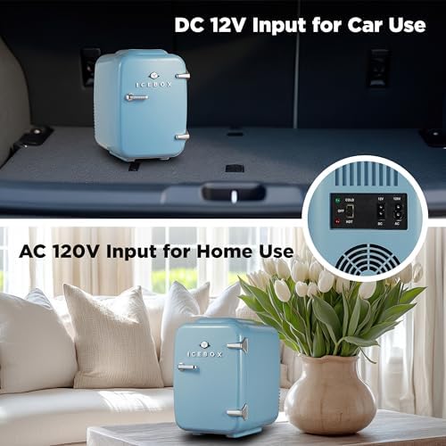 IceBox 4-Liter Mini Fridge Cooler/Warmer, IBMF4SLT, Slate Blue - Image 5