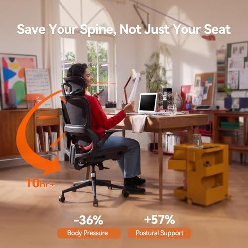 SIHOO B100 Mesh Office Chair, Comfy Ergonomic Office Chair - Image 3