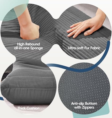 Hobestluk Small Bean Bag Chair Fireside Floor Chair BeanBag Couch Togo Sofa - Image 6