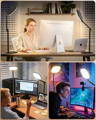LitONES Tall LED Desk Lamps Home Office, Edge-Lit Eye-Care, 50 Light Modes - Image 2