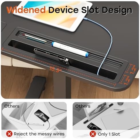 Small Mobile Standing Desk with Drawer, 23.6" x 19.7" Top - Image 6