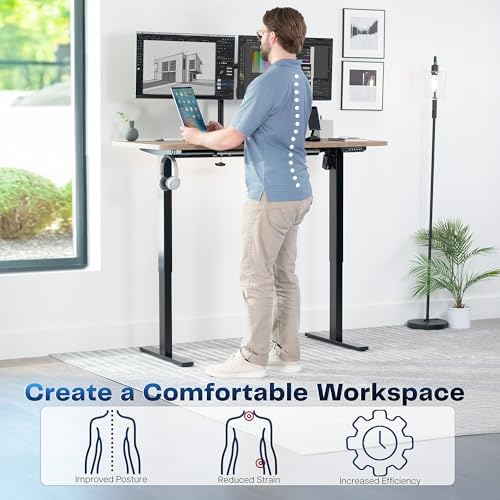 VIVO Reclaimed Wood 55 x 28 in Standing Desk, DESK-KIT-1B55P - Image 4