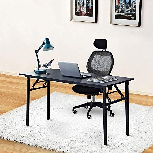 Need Office Computer Desk 62 Inch Sturdy Folding Laptop Table Black - Image 3