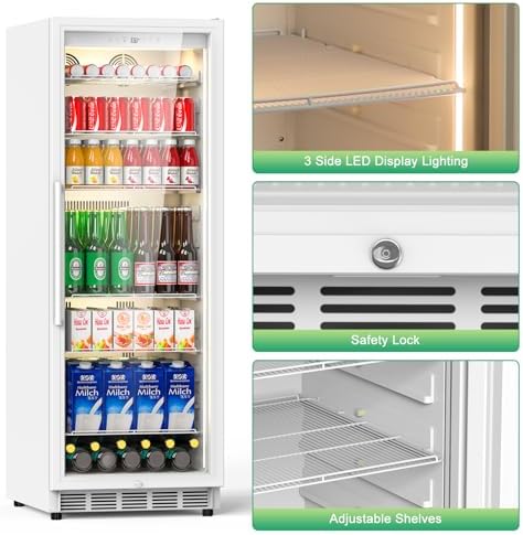 Velivi Commercial Merchandiser Refrigerator Display Beverage Fridge - Image 7