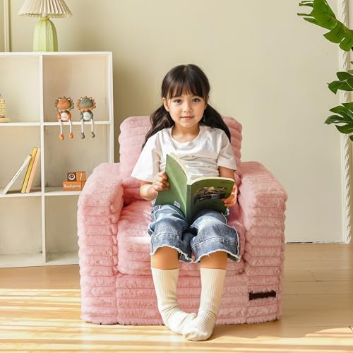 MAXYOYO Kids Bean Bag Chair, Comfy Upholstered Bean Bag Sofa with Filler - Image 3