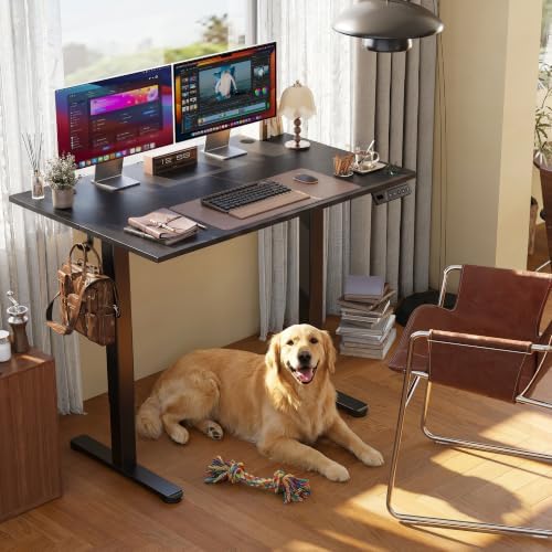 Claiks Electric Height Adjustable Standing Desk, 55x24 Inch, Black - Image 2
