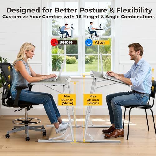 FoldWise Upgraded Folding TV Tray Table, Sturdy Couch & Dinner Laptop Table - Image 5
