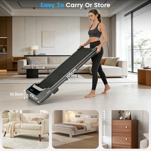 Walking Pad Treadmill for Home - Under Desk Walking and Running with Remote Control Portable Electric Machine Adjustable Slim Compact with 0.6-4.0MPH Modes Max up 265 Lbs for Home Office - Image 6
