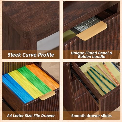 LEYAOYAO Office Desk 48" with 3 Drawers Storage File Cabinet - Image 5