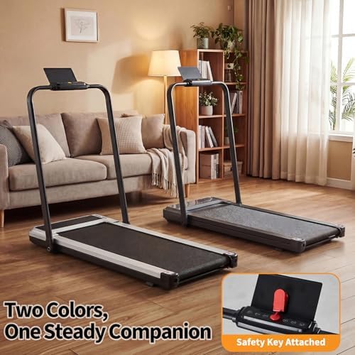 Compact Walking Pad Under Desk Treadmill, Portable Electric Walking Treadmill with Remote Control & LED Display for Home Office, Quiet Fitness Machine - Image 2