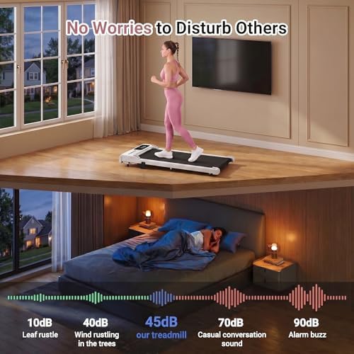 FUNMILY Walking Pad Treadmill Under Desk, 3.0HP Small Treadmill for Home/Office, 2026 Upgrade 3-in-1 Mini Treadmills with Remote Control, LED Display, 300 LBCapacity, No Assembly Required - Image 3