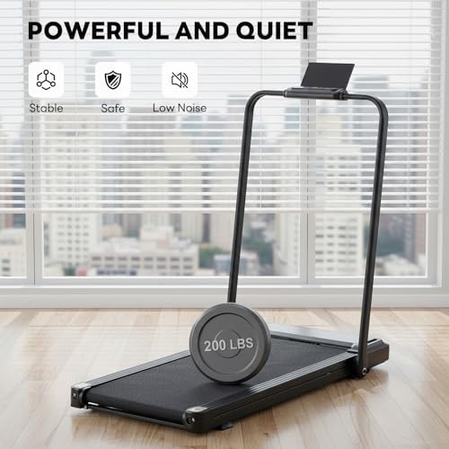 Sweetcrispy Walking Pad Treadmill for Home Office, Compact Quite Under-Desk Treadmills with Adjustable Speed and Remote Control, Portable & Slim Design for Workouts Fitness - Image 2