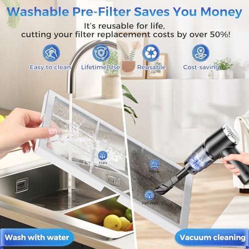 Air Purifiers for Home Large Room Up to 3000 Ft² With Double Air Intake,PAKEOI HEPA Air Purifier for Bedroom With Washable Pre-Filters, Remote Control, 15dB Sleep Mode,Air Cleaner for Pets Dust, White - Image 5