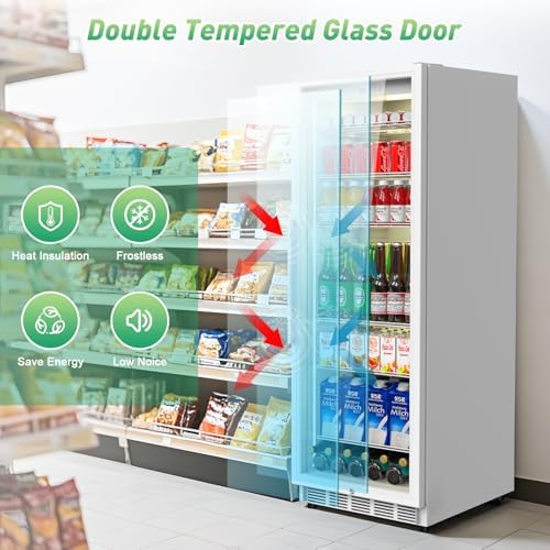 Velivi Commercial Merchandiser Refrigerator Display Beverage Fridge - Image 4
