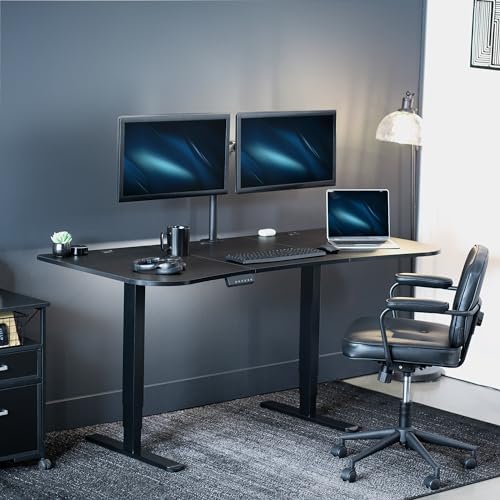 VIVO Black 63 x 32 in Standing Desk, DESK-KIT-2B1B - Image 2