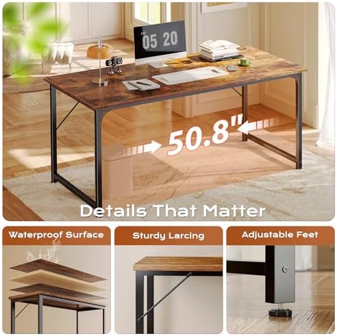 PRAISUN 55 X 24 Inch Computer Desk with Deeper Desktop - Image 7