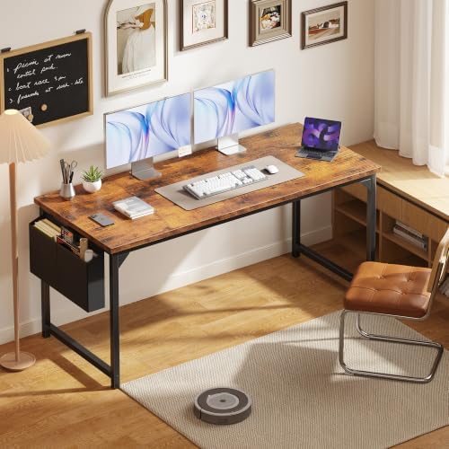OLIXIS Computer Desk, 63 Inch Gaming Desks for Home Office Small Spaces - Image 2