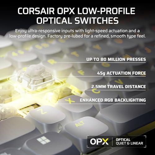 Corsair Vanguard AIR 99 Wireless RGB Gaming Keyboard – US QWERTY – White - Image 4