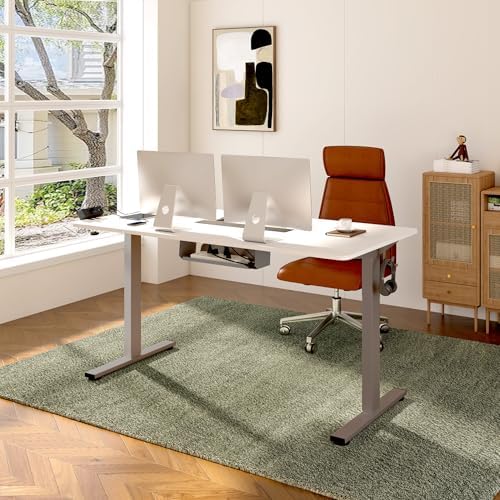 FLEXISPOT EN2 55"x28" Standing Desk with Power Strip Bundle, White - Image 2