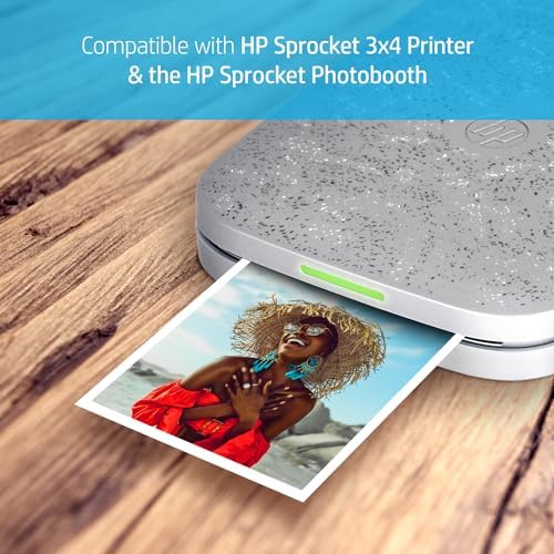HP Sprocket 3.5 x 4.25" (8.9x10.8 cm) Premium Zink Sticky Back Photo Paper, 50 Sheets, Compatible Only with HP Sprocket 3x4 & Photobooth Photo Printers - Image 5