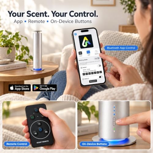 JEKAL Waterless Essential Oil Diffuser, Smart Cordless Scent Machine - Image 2