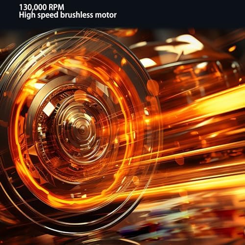 Electric Air Duster, 130000RPM Mini Turbo Fan with 2 Magnetic Nozzles Stepless USB Rechargeable Cordless Super Jet Dry Blower for Car Computer - Image 4