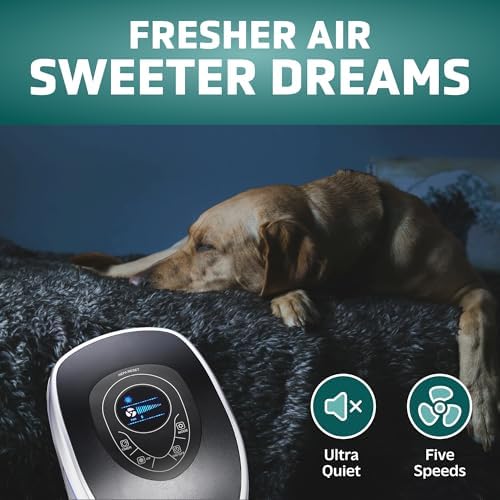 GermGuardian 5-In-1 HEPA Air Purifier for Home, Large Rooms Up To 915 Sq. Ft. with HEPA Pet Air Filter, UV-C Light & Odor Reduction, AC5250PT, 28" Tower, Gray - Image 3