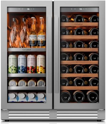 Ca'Lefort 30 Inch Wine & Beverage Refrigerator, Dual Zone Wine Fridge by CaLefort