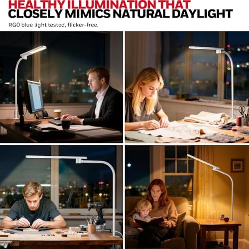 Honeywell HJ2 Clip On LED Desk Lamp with Clamp, Adjustable Reading Light - Image 7