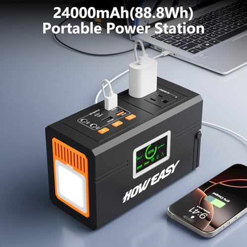 HOWEASY Portable Power Station 127W,Solar Generator(Solar Panel Optional) - Image 4