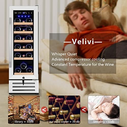 Velivi Mini Wine Fridge 18 Bottle Capacity,Built-in or Freestanding - Image 5