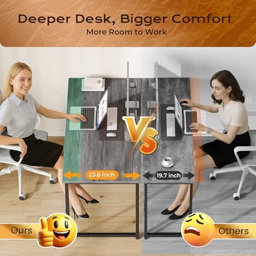 PRAISUN 47 X 24 Inch Computer Desk with Deeper Desktop - Image 4