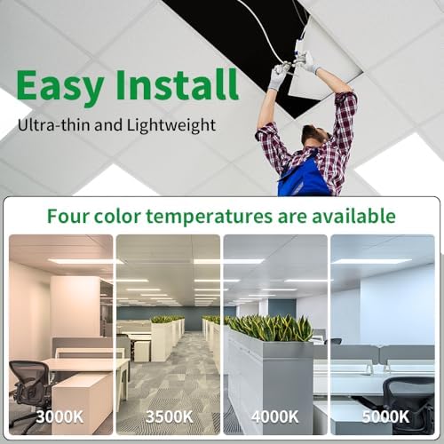 2x4 LED Troffer Light with Emergency Backup Battery, ETL 2PK - Image 5