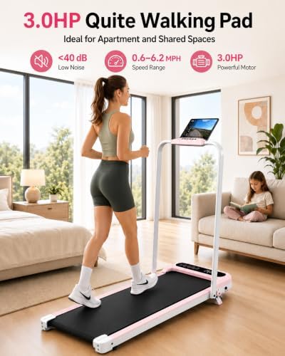 Cardirun Walking Pad with Incline and Stable Handle Bar, Foldable Treadmill - Image 4