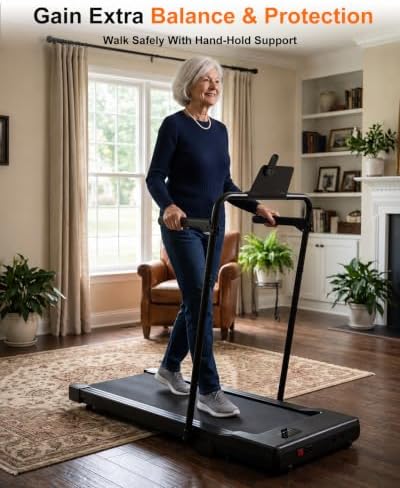 Superun Walking Pad with 6% Incline, Under Desk Treadmill, 3 in 1 Portable Treadmills for Home with Remote Control LED Display, 2.5 HP Quiet Mini Treadmill for Office Home Use, 300 Lbs Capacity - Image 2