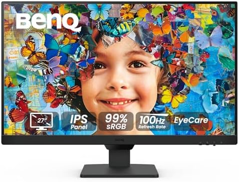 BenQ GW2790 Computer Monitor 27" FHD 1920x1080p | IPS | 100 hz | Eye-Care Tech | Low Blue Light | Anti-Glare | Adaptive Brightness | Tilt Screen | Built-in Speakers | DisplayPort | HDMI x2 by BenQ