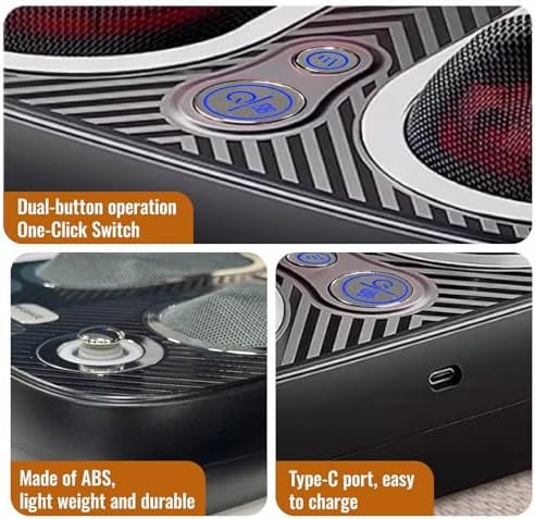 Shiatsu Foot Massager with Heat — Deep Kneading, Air Compression, Open-Toe Design. Deep Massage for Plantar Fasciitis, Pain Relief and Neuropathy Relief. - Image 5