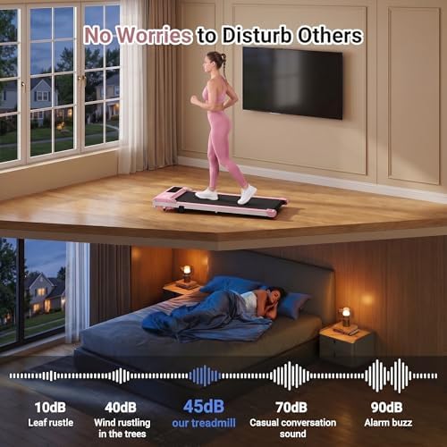 FUNMILY Walking Pad Treadmill Under Desk, 3.0HP Small Treadmill for Home/Office, 2026 Upgrade 3-in-1 Mini Treadmills with Remote Control, LED Display, 300 LBCapacity, No Assembly Required - Image 3