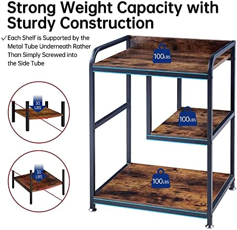 Fannova Large Printer Stand with PC Tower Shelf for Home Office Storage - Image 3
