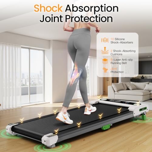 Akluer Walking Pad with Incline Under Desk Treadmill for Home Office - Image 4